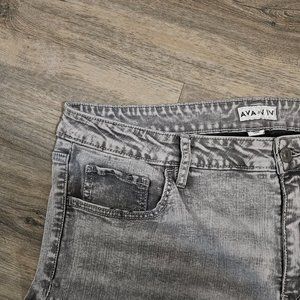 Plus Size Mid Rise Skinny Jeans - Charcoal Grey